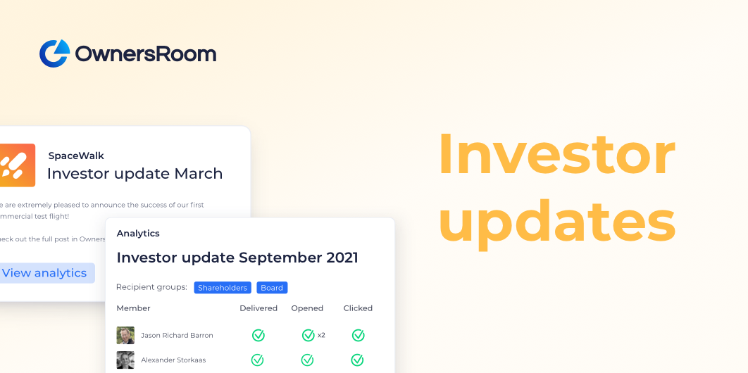 OwnersRoom - How to write a great investor update