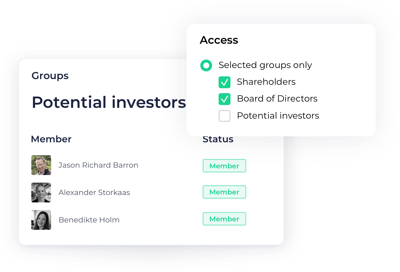 Product - Members and access